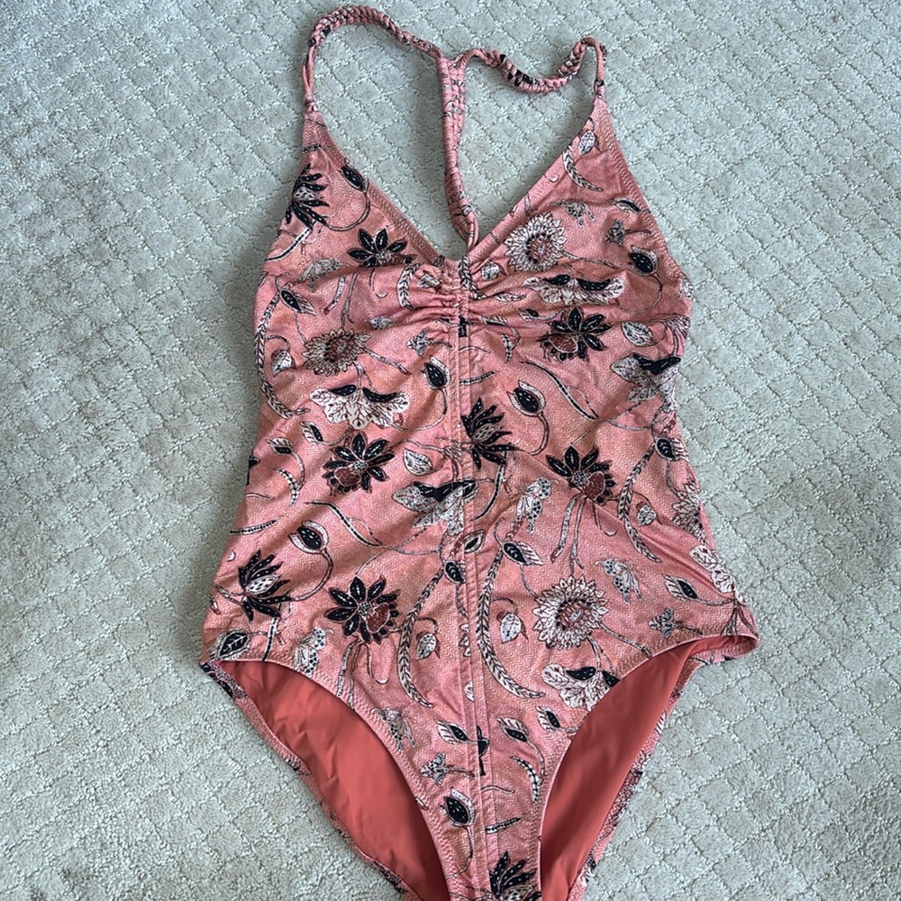 Ulla Johnson Coral Floral One Piece Swimsuit
